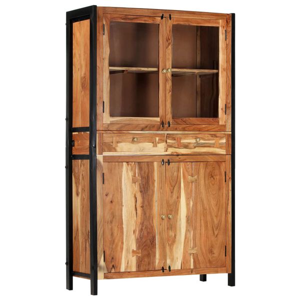 vidaXL Highboard 100x40x175 cm Solid Acacia Wood