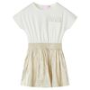 Kids' Dress with Short Sleeves Ecru 104