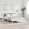 vidaXL Bed frame White and light grey 160 x 200 cm Solid pine wood