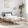 vidaXL Bed frame Brown and light grey 90 x 200 cm Solid pine wood
