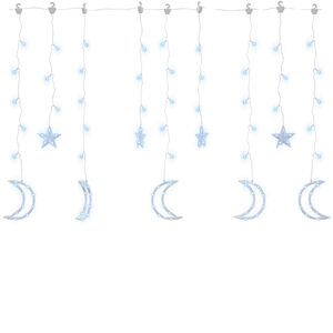 vidaXL Star and Moon Fairy Lights Remote Control 138 LED Cold White