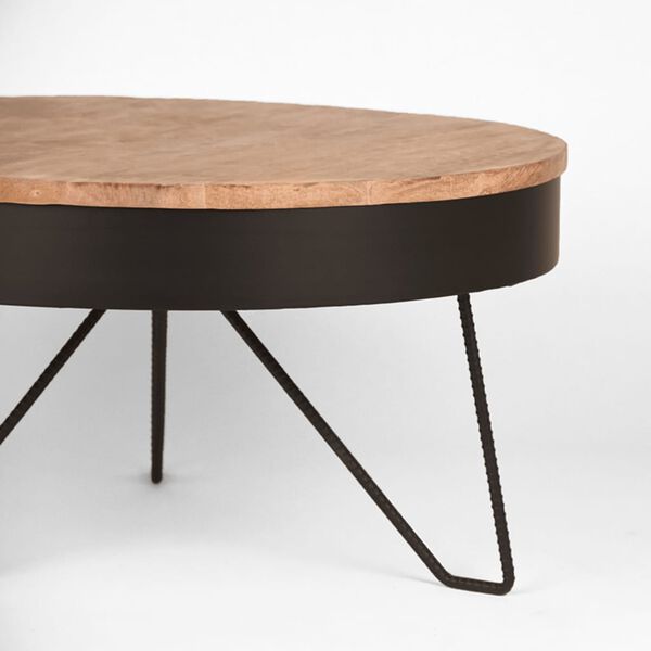LABEL51 Coffee Table Saran 80x80x43 cm Wood/Black