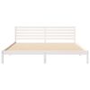 vidaXL Bed Frame with Headboard White 200 x 210 cm Solid Pine Wood