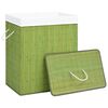 vidaXL Bamboo Laundry Basket Green 83 L