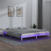 vidaXL LED Bed Frame without Mattress White 160x200 cm Solid Wood