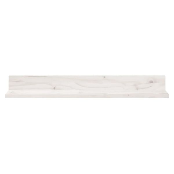 vidaXL Wall Shelves 2 pcs White 80x11x9 cm Solid Wood Pine
