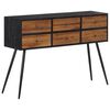 vidaXL Console Table with Drawers 116x30x76 cm Solid Reclaimed Teak