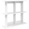vidaXL Wall Shelf Wall-Mounted White 80 x 20 x 75 cm Engineered Wood
