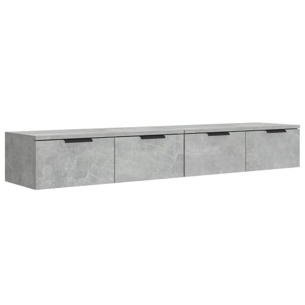vidaXL Wall Cabinets 2 pcs Concrete Grey 68x30x20 cm Engineered Wood