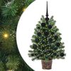 vidaXL Artificial Christmas Tree with 150 LEDs Green 75 cm PE and PVC