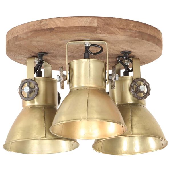 vidaXL Industrial Ceiling Lamp 25 W Brass 42x27cm E27