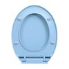 vidaXL Soft-Close Toilet Seat Quick Release Blue Oval