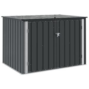 vidaXL Garden Storage Box Black 151.5 x 107 x 100 cm Steel