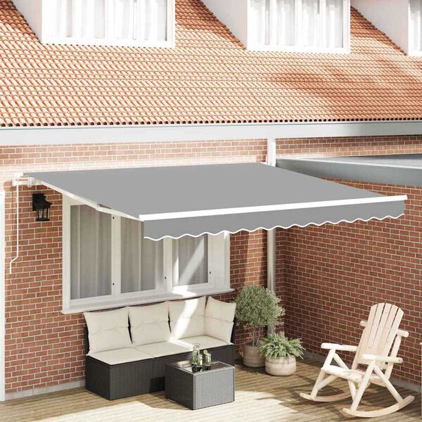 vidaXL Awning Frame Manual White 300 x 250 cm Aluminium
