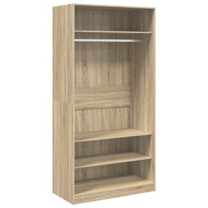 vidaXL Wardrobe Sonoma Oak 100x50x200 cm Engineered Wood