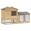 vidaXL Chicken Coop 2 pcs Brown Solid Pine Wood