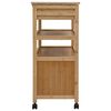 vidaXL Kitchen Trolley with Wheels Natural 59.5 x 36 x 82 cm Bamboo