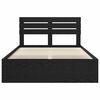 vidaXL Bed Frame with Headboard Black 140 x 200 cm Solid Pine Wood