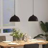 vidaXL Pendant Lamps 2 pcs Height Adjustable E27 Black Ø 30 cm Metal
