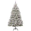 vidaXL Artificial Christmas Tree Green and White 270 cm PVC and Metal
