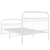 vidaXL Metal Bed Frame without Mattress with Footboard White 107x203cm