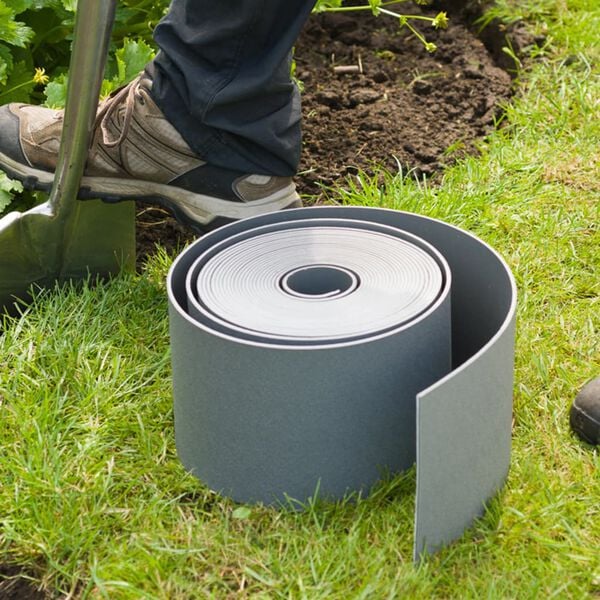 Nature Garden Border Edging 0.15x10 m Grey