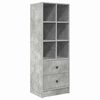vidaXL Desk with Drawer 2 pcs Concrete Grey