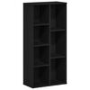 vidaXL Bookcase Black Oak 50x25x104 cm Engineered Wood