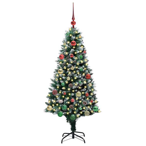 vidaXL Artificial Christmas Tree with 150 LEDs with Stand Green 150 cm