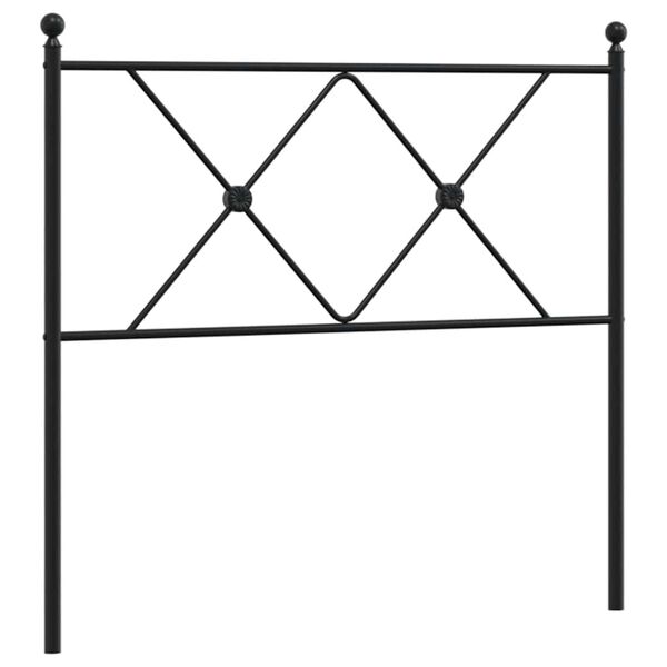 vidaXL Metal Replace Headboard Black 90cm