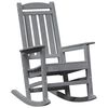 vidaXL Rocking Chair 3 pcs Light Grey Polyethylene