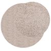 vidaXL Shaggy Rug PAMPLONA High Pile Modern Beige Ø 100 cm