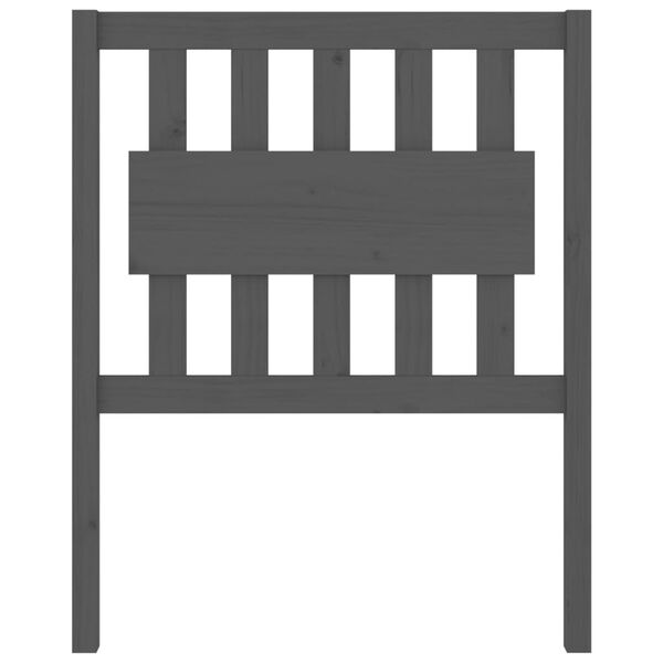 vidaXL Bed Headboard Grey 80.5x4x100 cm Solid Wood Pine