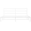 vidaXL Metal Bed Frame without Mattress with Headboard White 180x200cm