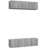 vidaXL Wall TV Cabinets 4 pcs Grey Sonoma 60x30x30 cm Engineered Wood