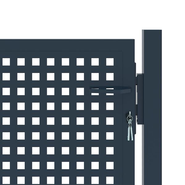 vidaXL Fence Gate Anthracite 102x100 cm Steel