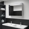 vidaXL LED Bathroom Mirror Cabinet 88x13x62 cm