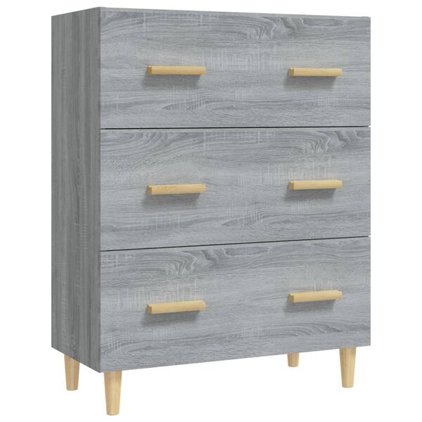 vidaXL Sideboard Grey Sonoma 70x34x90 cm Engineered Wood