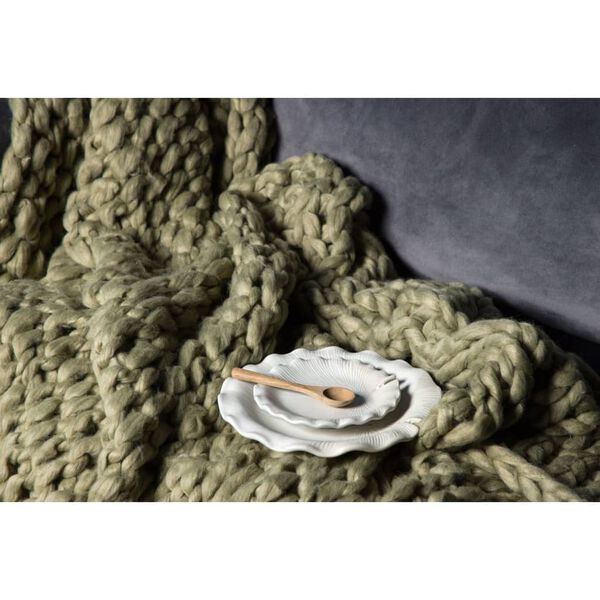 Venture Home Throw Kate 170x130 cm Polyester Moss Green