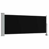 vidaXL Patio Retractable Side Awning 100 x 300 cm Black