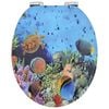 vidaXL Toilet Seat 2 pcs Deep Sea Blue 44 x 38 cm MDF board