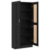 vidaXL Book Cabinet Black Oak 82.5 x 30.5 x 185 cm Engineered Wood