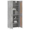 vidaXL Highboard Concrete Grey 69.5x34x180 cm Engineered Wood