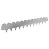 vidaXL Lawn Edging 50 pcs 103 x 15 cm Steel Silver