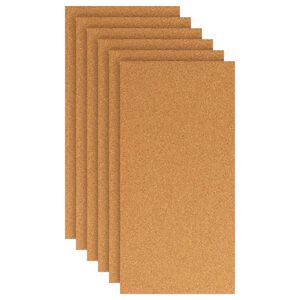 vidaXL Cork Sheet 6 pcs Brown 100 x 50 cm Cork