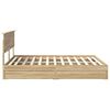 vidaXL Storage Bed with Drawer Sonoma Oak 160 x 200 cm Engineered Wood