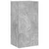 vidaXL 3 Piece TV Wall Cabinets with LED Lights Concrete Grey
