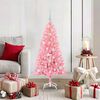 vidaXL Christmas Tree with 150 LEDs with Stand Pink 120 cm PVC