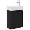 vidaXL Bathroom Vanity Unit with Tap Black 45.5 x 22.5 x 84 cm