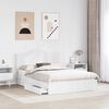 vidaXL Storage Bed with Headboard White 160 x 200 cm Engineered Wood